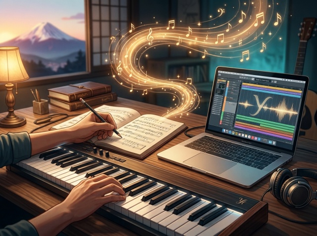 音楽制作のイメージ